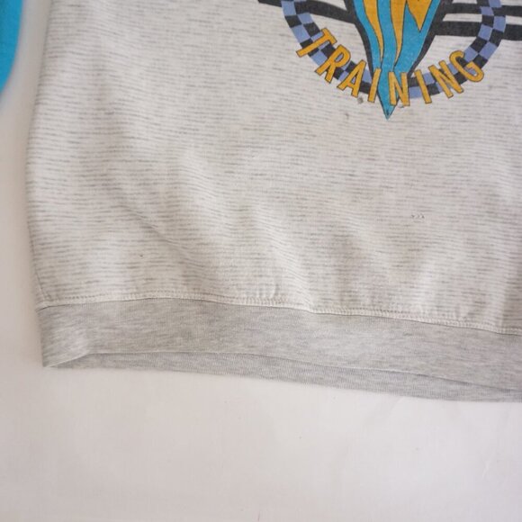 VTG 80S Gear For Sports Wilson Training Gray Blue Boxy Cotton Crewneck Sweater L - Picture 5 of 11